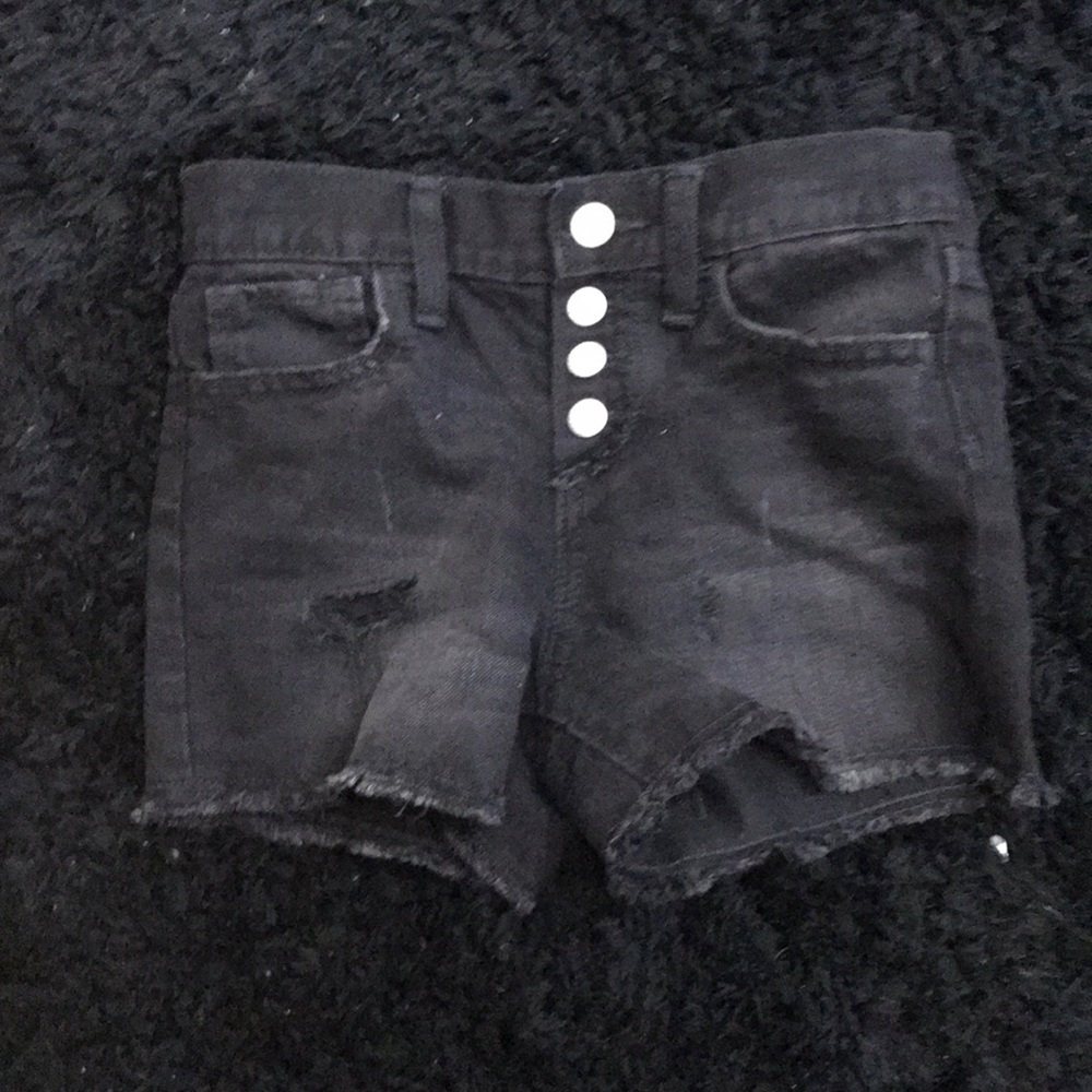 Black jean shorts